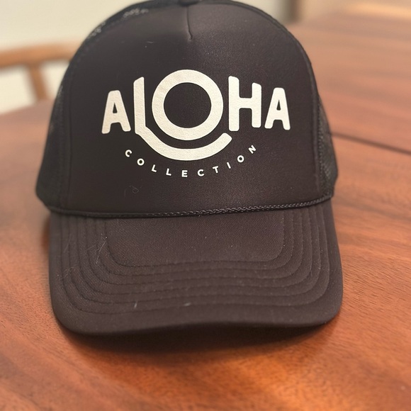 ALOHA Collection Black Logo Trucker Hat - Picture 4 of 5